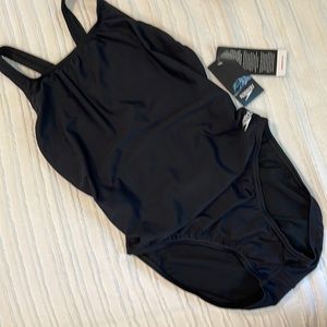 Women’s SPEEDO solid black one piece PRO LT 12/38 swimsuit